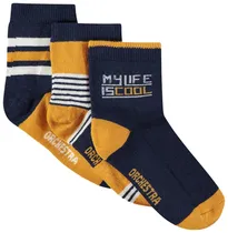 Meias Infantil Orchestra Agakfo-BLF MY Life Is Cool Masculina (3 Pares)