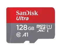 Cartão de Memória Micro SD Sandisk Ultra 128GB / 140MBS / C10 - (SDSQUAB-128G-GN6MA)