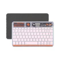 Teclado Inalambrico Coteci Punk Style 84012 Transparente - Rosa