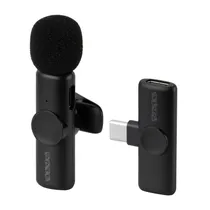 Microfone Satellite A-MK131 - Sem Fio - para Celular USB-C - Preto