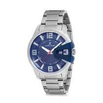 Relógio Analógico Masculino Daniel Klein Premium DK12231-6 - Prata e Azul