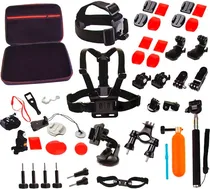 Kit de Acessórios para Câmera Esportivas 3 Em 1 Quanta QTSCA700 com Estojo Preto