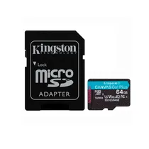 Cartão de Memória Kingston -Canvas Go Plus SDCG3 - 64GB - Micro SD com Adaptador - 170MBS  Cartão de M...