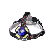 Lanterna LED para Cabeça Headlight S1900 com 5 Leds Recarregavel - Azul
