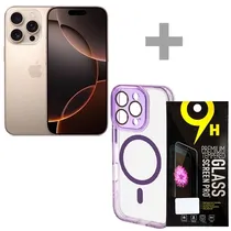 Apple iPhone 16 Pro A3083 Esim 128GB/8GB Ram de 6.3" - Desert Titanium + Capinha Magsafe 3 + Película