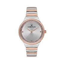 Relógio Analógico Feminino Daniel Klein Premium DK.1.12522-3 - Prata/Rosa Ouro