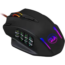 Mouse Gaming Redragon Impact M908 USB Até 12.400 Dpi com Backlight RGB - Preto