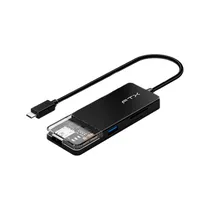 Hub FTX CT-HUBT4-PB - USB-C - USB/SD/USB-C/HDMI - Cinza