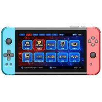Console Portátil Powkiddy X70 64GB de 7" com 5.000 Jogos - Azul/Vermelho (Espanhol/Inglês)