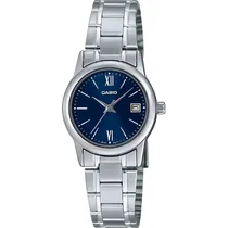 Relógio Casio LTP-V002D-2B3UDF Analógico Feminino - Prata/Azul