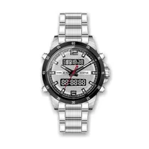 Relógio Digital Masculino Daniel Klein D:Time DK.1.12408-1 - Prata e Preto