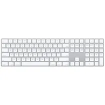 Teclado Sem Fio Apple Magic Keyboard With Numeric Keypad A1843 MXCJ3LL Inglês com Bluetooth - Branco/Prata (CX Feia)