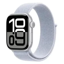 Apple Watch Series 10 MWWD3LW/A Caixa Alumínio 42MM Prata - Loop Esportiva Azul Nuvem