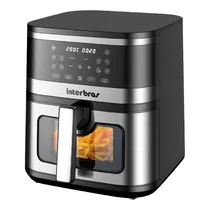 Fritadeira Eletrica Interbras Air Fryer S30BR / 8 Litros / 1700W / 127V ~ 60HZ - Inox