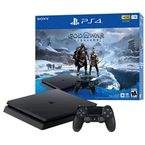 Console Playstation 4 Slim de 1TB Sony CUH-2215B Bivolt + Jogo God Of War Ragnarök - Jet Black