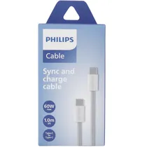 Cabo Philips DLC5051CW/70 USB-C | USB-C - White (1 Metro)