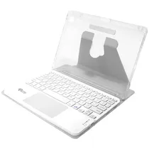 Capa + Teclado Magnético para iPad de 10.2" 4LIFE FL102360CTG - Cinza/Branco/Transparente (Inglês)