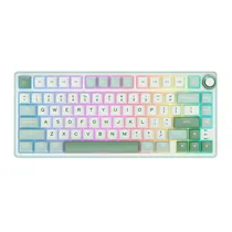 Teclado Royal Mecanico R75 RGB s/f SKY Cyan SW Bro Switch Brown