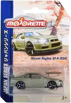 Carrinho Japan Series Nissan Skyline GT-R (R34) Majorette - 21-205-1029 (Verde)