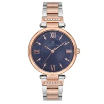 Relógio Analógico Feminino Daniel Klein DK.1.12712-3 Premium Ladies / Pulseira de Aço Inoxidável - Prata/Rose Gold