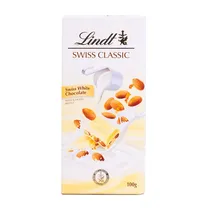 Chocolate Lindt Swiss Classic White Almond 100G