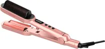 Chapinha e Modelador de Cabelo Ga.Ma 2 Em 1 Waver e Brush Keration Bivolt - Rose
