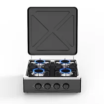 Fogareiro Fogao Portatil de Cocina A Gas Maryland MR-G404 / 4 Queimadores - Preto