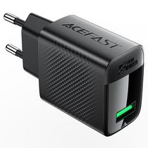 Carregador Acefast A90 USB-A + USB-C 18W 1.2M BLK c/Cabo