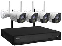 Kit NVR e Cameras Wifi Kolke Colorvu KUK-601 Full HD - Preto/Branco