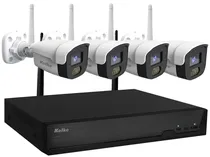 Kit NVR e Câmeras Wifi Kolke Colorvu KUK-601 Full HD - Preto/Branco