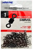 Girador Marine Sports 01 Brass Rolling Black Nickel com 50 Pçs