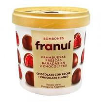 Framboesa Coberta de Chocolate Ao Leite e Branco Franui Pote 150G