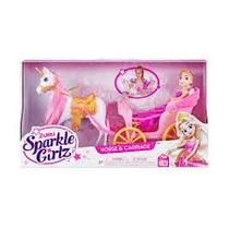 Zuru Muneca Sparkle Girlz Princesa Con Carruaje Plastico 3+ Anos Multicolor