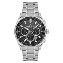Relogio Analógico Masculino Daniel Klein DK.1.13901-1 Exclusive Gents / Pulseira de Aço Inoxidável - Prata/Preto