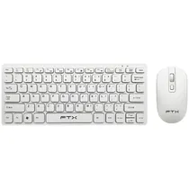 Kit Teclado + Mouse FTX GK03 Sem Fio - Branco (Português)