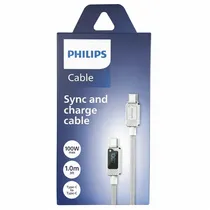 Cabo Philips USB-C para USB-C DLC5011AW/70 1M - Branco