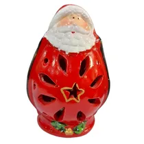 Figura de Porcelana Natalina Papai Noel c/Luz 8X7X11.5CM