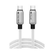 Cable de Carga FTX USB-C A USB-C para iPhone 15 Pro Max 240 W CT-CM240-ZSW2 2 Metros Blanco