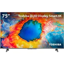 Smart TV Qled 75" Toshiba 75C450NS Uhd Google TV