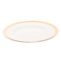 Plato de Porcelana Linea Dorado 8 Pulgada