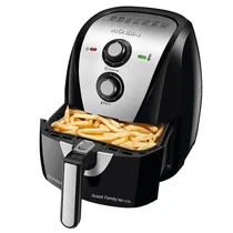 Fritadeira Elétrica Mondial Air Fryer Grand Family Inox AF-55I - 2000W - 5.5L - 110V - Preto