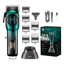Maquina de Cortar Cabelo VGR Voyager V-166 / 5W / 6000RPM / Recarregavel - Verde