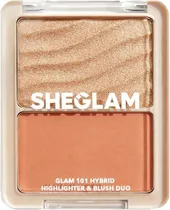Pó Compacto Sheglam Glam 101 Hybrid Highlighter & Blush Duo - 4.7G