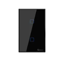 Sonoff Interruptor Smart de Pared T3US2C IM190314040 Bivolt Negro