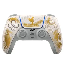 Controle Sony Dualsense Ouro Ghost Of Yotei Edition Limited para PS5 Wireless - Branco