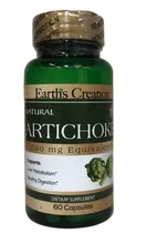 Earths Creation Vitamina Artichoke 500MG 60CAPS Plastico Verde