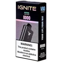 Vape Descartável Ignite V80 Black Edition 8000 Puffs Menthol