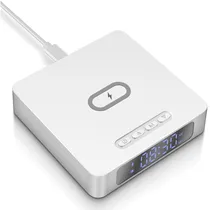 Relógio Despertador Sate Wirelees Charger AC-7001 15W - Branco