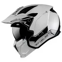 MT Helmets Casco Helmets Streetfighter Chromed A2 Silver M