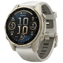 Relogio Smartwatch Garmin Fenix 8 Sapphire Soft - Dourado / Beige (010-02903-10)